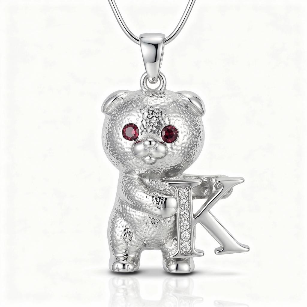 Personalized Gold Cat Initial Necklace - Custom Sparkling Letter Pendant - 925 Sterling Silver Animal Jewelry - Gift for Cat Lovers