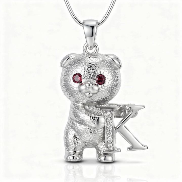 Personalized Gold Cat Initial Necklace - Custom Sparkling Letter Pendant - 925 Sterling Silver Animal Jewelry - Gift for Cat Lovers