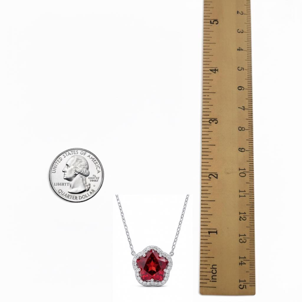 925 Sterling Silver Star Necklace, Purple Amethyst Flower Pendant, Dainty Celestial Jewelry for Women, Silver Starburst Charm, Gift for Her