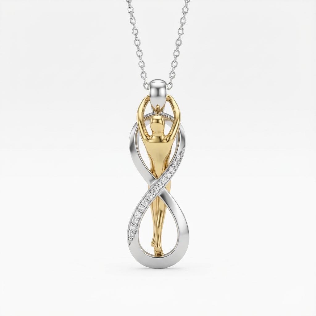 Infinity Goddess Necklace Silver Gold Pendant Woman Symbol Jewelry Gift For Her