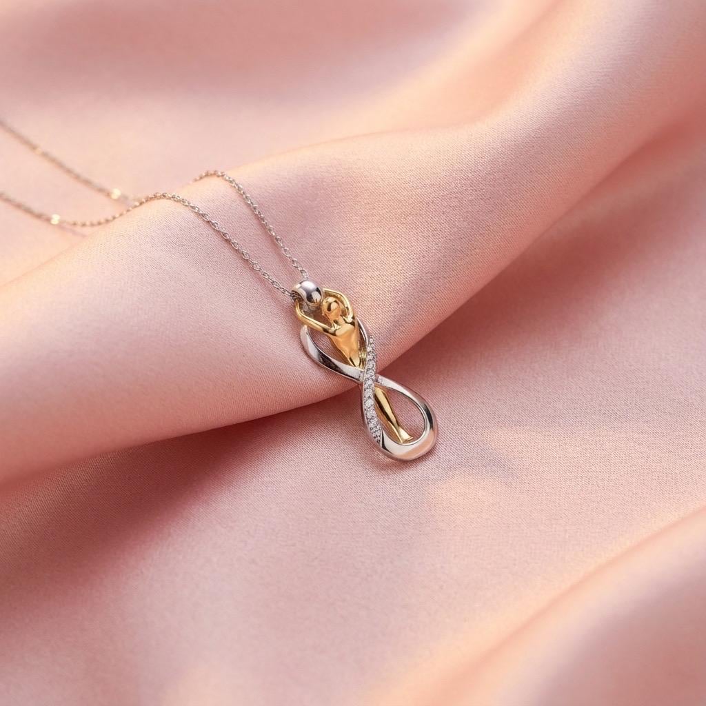 Infinity Goddess Necklace Silver Gold Pendant Woman Symbol Jewelry Gift For Her