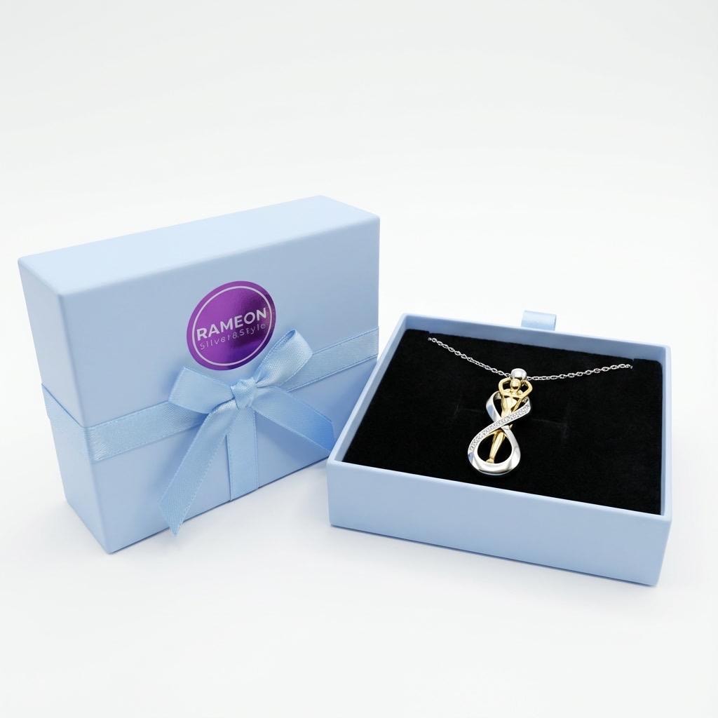 Infinity Goddess Necklace Silver Gold Pendant Woman Symbol Jewelry Gift For Her