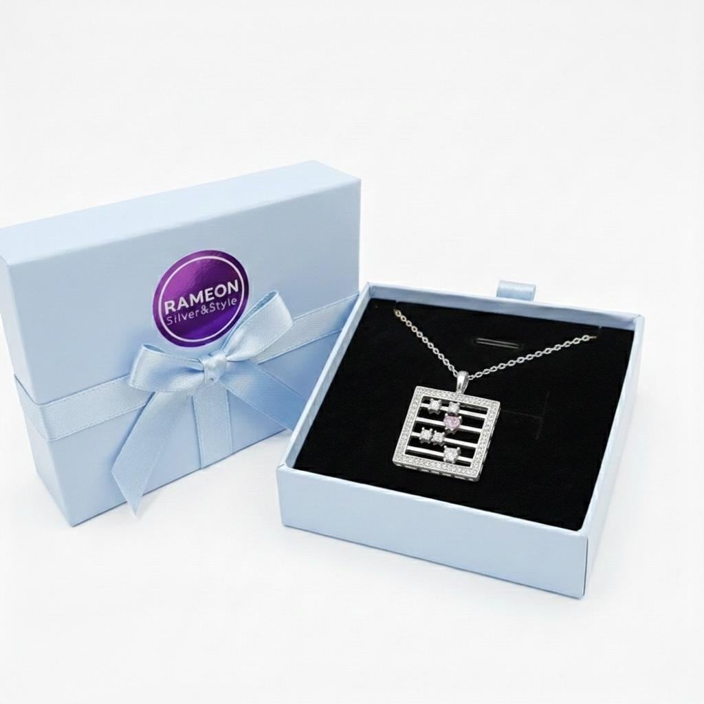 Sterling Silver Abacus Pendant Necklace, Moving Crystals, Math Teacher Gift