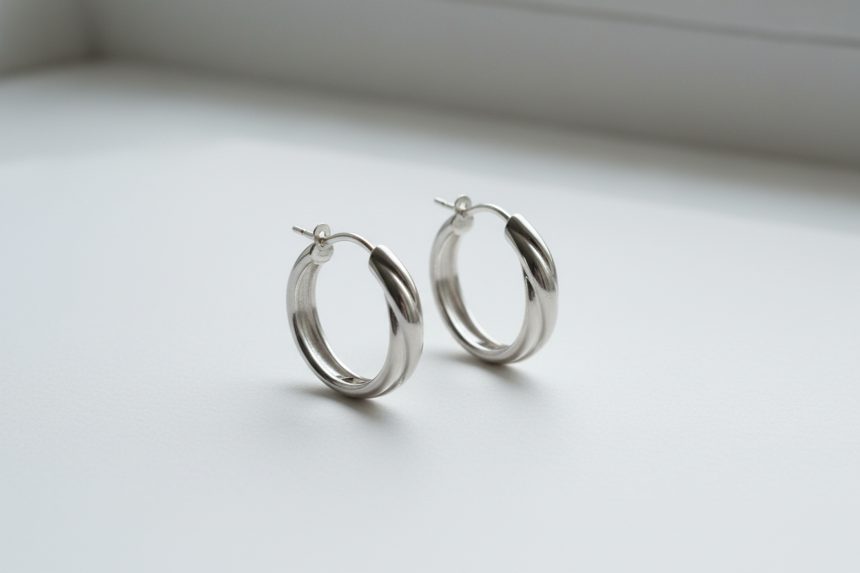 Halka Gümüş Küpe